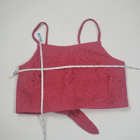 Andie Santiago Crop Top Mona Skirt Set Sz M Rosette Cotton Eyelet Summer Outfit - Picture 8 of 16